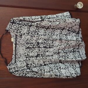 Ralph Lauren Denim & Supply Black & White Lightweight Cotton Blouse Size XL